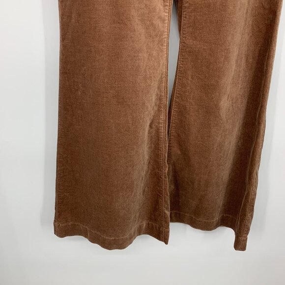 Anthropologie Pilcro and the Letterpress Pants Velvet Retro Flare Pull On - Picture 7 of 11
